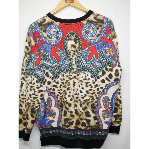 Etro 46 Animal and Paisley Sweatshirt Italy Large - Picture 12 of 16